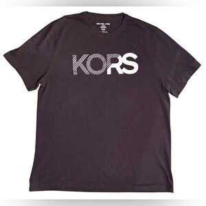 Michael Kors Black Cotton Graphic Tee XL